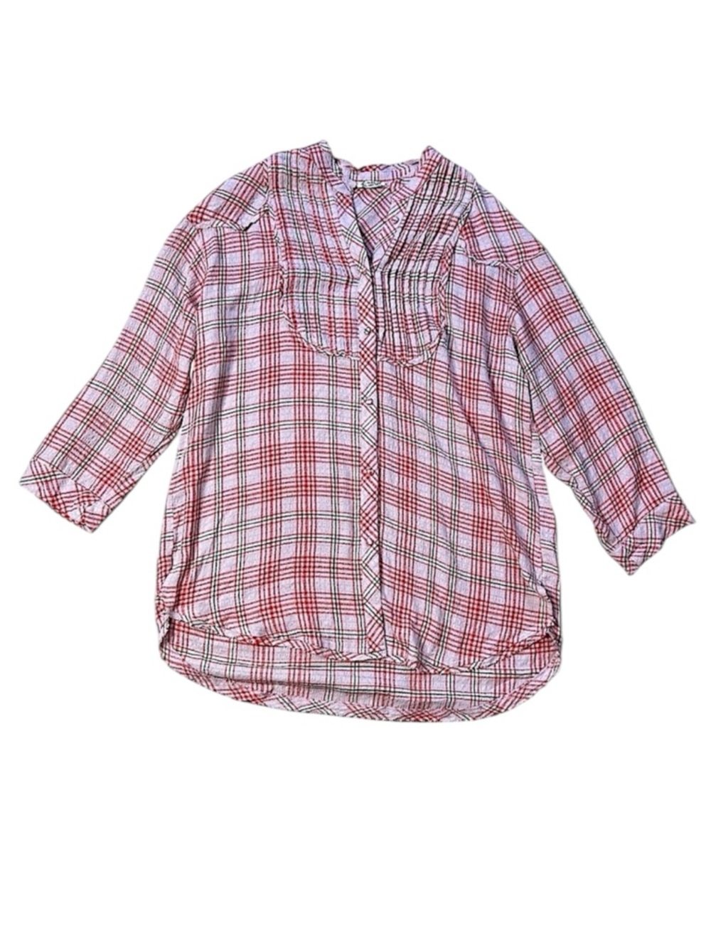 Free People Intimately Free Plaid About You Sleep Shirt size S